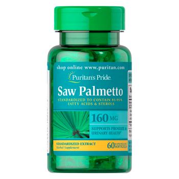 Puritan's Pride Standardized Extract Saw Palmetto 160mg 60 softgels - buy, prices for Biotus - photo 1