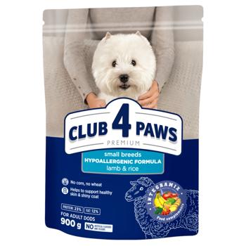 Club 4 Paws Premium Dry Food with Lamb and Rice for Dogs of Small Breeds 900g - buy, prices for MasterZoo - photo 1