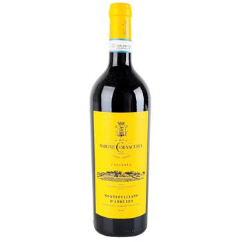 Вино Barone Cornacchia Montepulciano d'Abruzzo красное сухое 14,5% 0,75л - купить, цены на METRO - фото 1