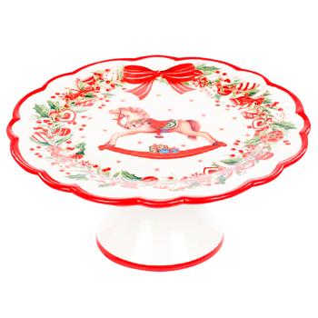 Bona Di Christmas Ornament Ceramic Cake Stand 21.6cm - buy, prices for WINETIME - photo 1