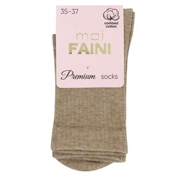 Moi Faini Ribbed Women's Socks s.35-37 Beige