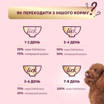 Delickcious Flakes Wet Food with Turkey and Tropical Fruits for Dogs 80g - buy, prices for Ideal - photo 5
