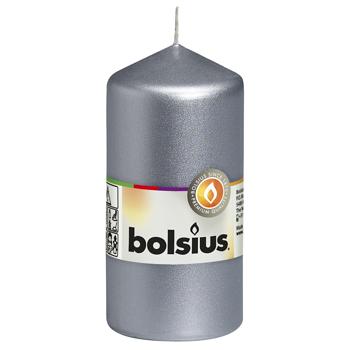 Bolsius Silver Pillar Candle 120/60