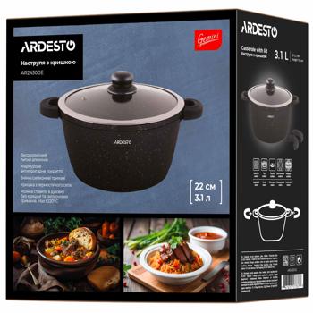 Каструля Ardesto Gemini Anzio зі скляною кришкою 3,1л - купити, ціни на - фото 3
