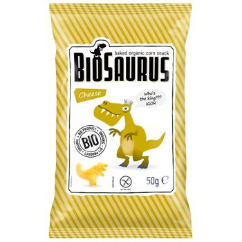 Biosaurus Organic Corn Snack with Cheese 50g
