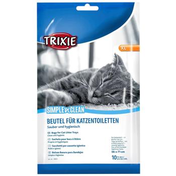 Пакети збиральні Trixie для котячих туалетів «Simple‘n‘Clean» 56 x 71 см, 10 шт. - купити, ціни на MasterZoo - фото 1