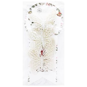 Christmas  Tree Decoration White Butterflies 3pcs*10cm - buy, prices for Tavria V - photo 1