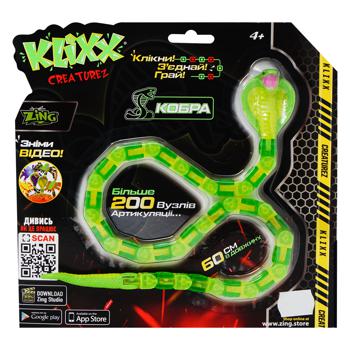 Klixx Creaturez Fidget Cobra Green Toy