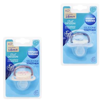 Canpol Babies Silicone Orthodontic Soother 18+ mon Night Dreams