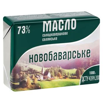Масло Новобаварское Селянское сладкосливочное 73% 180г - купить, цены на Чудо Маркет - фото 2