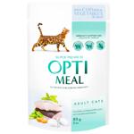 Корм влажный Optimeal с треской и овощами для кошек 85г