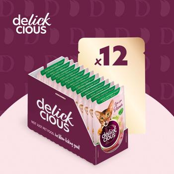 Корм вологий Delickcious з качкою, куркою та шпинатом для котів 85г - купити, ціни на MasterZoo - фото 4