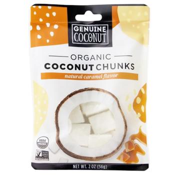 Кокос Genuine Coconut зі смаком карамелі нарізаний 56г - купити, ціни на Таврія В - фото 1