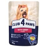 Club 4 Paws Wet Food with Beef for Dogs 100g