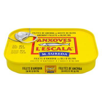 Anxoves De L'escala Anchovy Fillet in Olive Oil 80g - buy, prices for COSMOS - photo 1