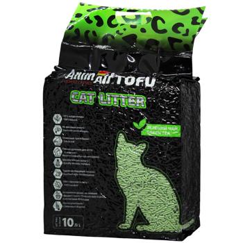 AnimAll Tofu Green Tea соєвий наповнювач 10 л - зелений чай - купить, цены на MasterZoo - фото 1