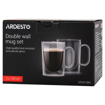 Ardesto Cup Set with Handles Double Walled 2pcs 120ml - buy, prices for MegaMarket - photo 1