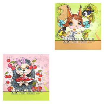 Скетчбук Bourgeois матова ламінація 200*200мм 24 аркуші - купити, ціни на NOVUS - фото 1