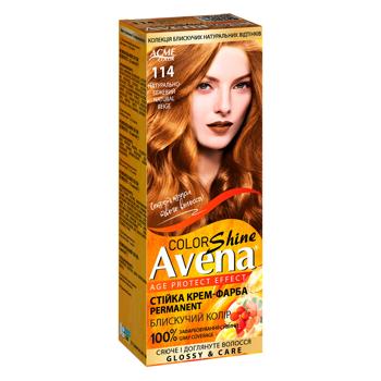 Крем-фарба для волосся стійка AVENA Shine Color 114 Натурально-бежевий