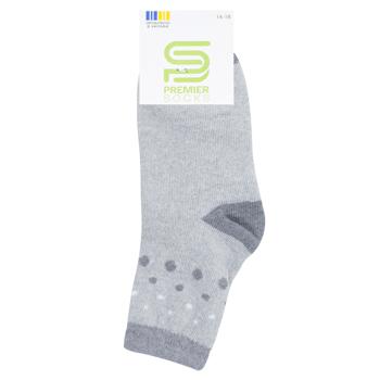 Шкарпетки Premier Socks Економ Горошки дитячі махрові р.16-18 сірий