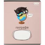 Zibi Crazy Сat Geography Subject Checkered Notebook 48 Sheets