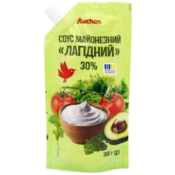Соус майонезный Auchan Нежный 30% 300г - купить, цены на Auchan - фото 1