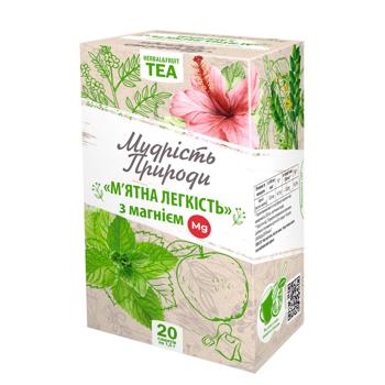 Mudrist Pryrody Mint Lightness Herbal Tea with Magnesium 1.5g*20pcs - buy, prices for Auchan - photo 1