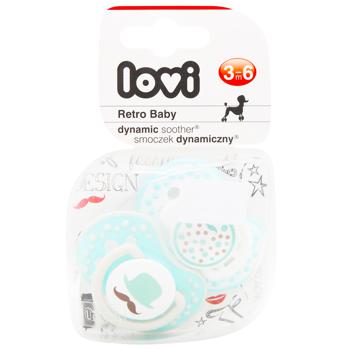 LOVI Retro Baby Soother 3-6m 2pcs