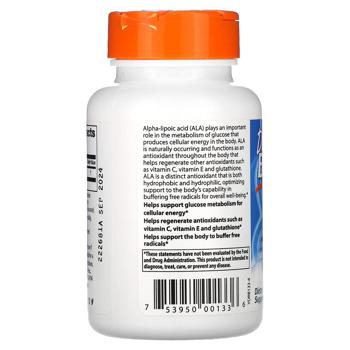 Doctor's Best Alpha-Lipoic Acid 600mg 60 capsules - buy, prices for Biotus - photo 3