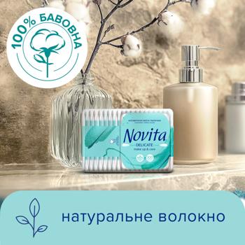 Палочки ватные Novita Delicate в квадратной коробке 300шт - купить, цены на МегаМаркет - фото 3