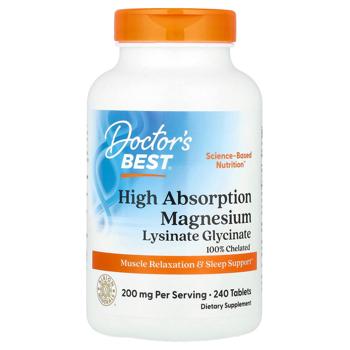 Doctor's Best High Absorption Chelated Magnesium with Minerals 200mg 240 tablets - buy, prices for Biotus - photo 1