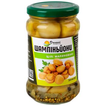 Печериці Домашні Продукти мариновані цілі 280г