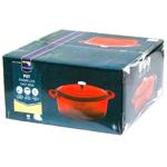 Каструля Metro Professional овальна чавун червоний 35см 7,9л