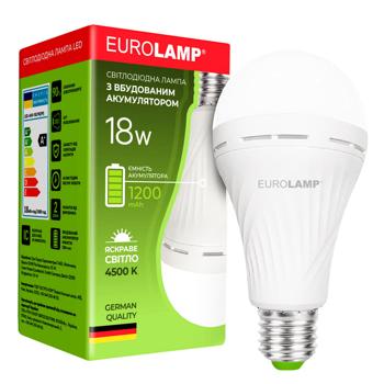 Лампа Eurolamp LED с аккумулятором 1200мАч A90 E27 4500K 18Вт - купить, цены на ЕКО Маркет - фото 1