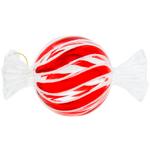 Прикраса ялинкова Bona Di Цукерка 6,5х12см червоний з білим