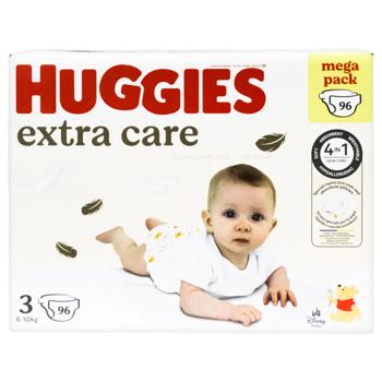 Huggies Extra Care 3 Diapers 6-10kg 96pcs - buy, prices for METRO - photo 3