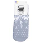 Носки Premier Socks женские махровые с рисунком р.23-25 серо-белый