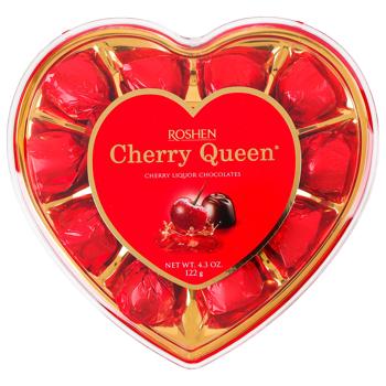 Конфеты Рошен Cherry Queen Heart 122г - купить, цены на Cупермаркет "Харьков" - фото 1