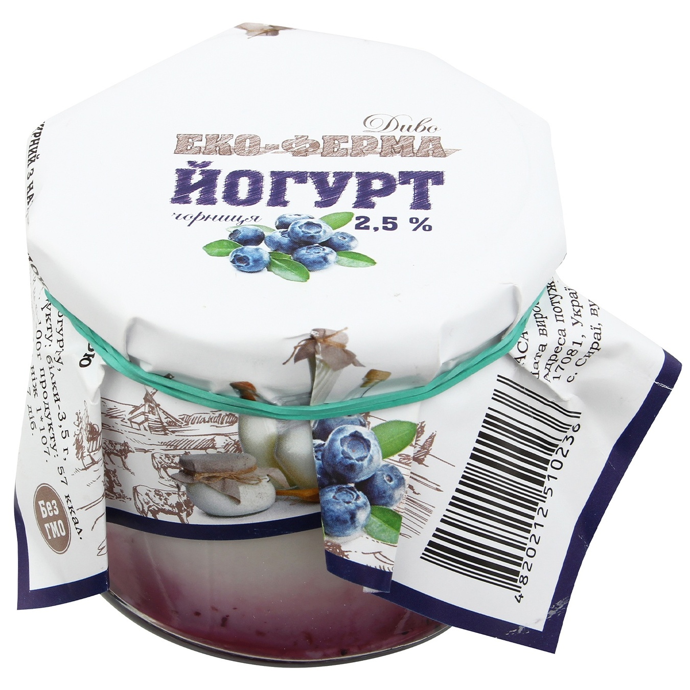 

Йогурт Эко-Ферма Диво черника термостатный 2,5% 270г