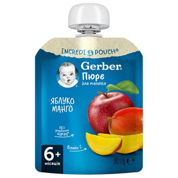 Gerber for children apple-mango puree 90g - buy, prices for COSMOS - photo 1