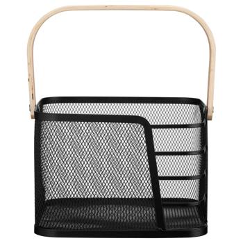 Ardesto Midori Black Basket with Wooden Handle 24*23.5*16.1cm - buy, prices for ULTRAMARKET - photo 4