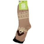 Шкарпетки Premier Socks дитячі махрові з відворотом р.20-22, 22-24 мокко