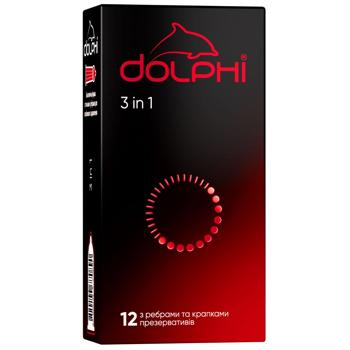 Dolphi 3 in 1 Condoms 12pcs