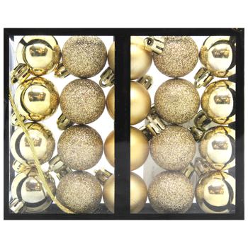 Golden Plastic Balls Set 20pcs*3cm - buy, prices for - photo 3