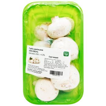 Mushrooms cup mushrooms Eko-ovochi fresh 250g - buy, prices for Vostorg - photo 1