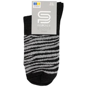Premier Socks Women's Crew Socks with Print s.23-25 Dark Grey
