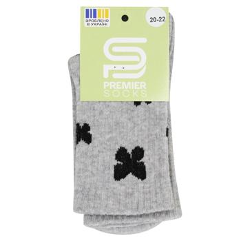 Шкарпетки дитячі Premier Socks Метелики високі р.16-22 сірий