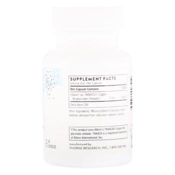 Thorne Research Copper Bisglycinate 60 capsules - buy, prices for Biotus - photo 2