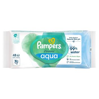 Салфетки влажные Pampers Harmonie Aqua детские 48шт - купить, цены на - фото 3