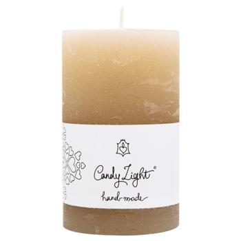 Candy Light Linen Cylinder Candle 6x10cm - buy, prices for Auchan - photo 1